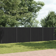 Vidaxl panneau de clôture gris 699x186 cm wpc 3282792