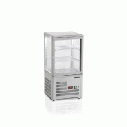 Vitrine panoramique réfrigérée positive grise 58 litres | Tefcold - UPD60-GREY