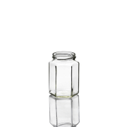 20 bocaux en verre hexagonal 314 ml to 63 mm  (capsules non incluses)