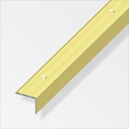 83642 - profilé pour nez-de-marche - alfer aluminium - percé, avec rainures - longueur : 2,50 m