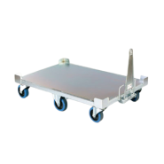 Base roulante tractable de format palette idéale pour le transport des caisses ou cartons - Vitesse de traction : 6 km/h