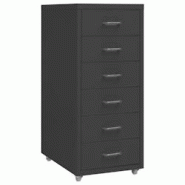 Décoshop26 - Caissons à tiroirs meuble de bureau sur rouelttes 6 tiroirs 28 x 41 x 69 cm en métal anthracite DEC024556 - 3000254771968 Décoshop26 - Caissons à tiroirs meuble de bureau sur rouelttes 6 tiroirs 28 x 41 x 69 cm en métal anthracite DEC024556 - 3000254771968