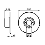 Disque de frein Bosch 0986478811 - boîte de 2 disques - avant - plein - 4 trous - 9,5 mm Disque de frein Bosch 0986478811 - boîte de 2 disques - avant - plein - 4 trous - 9,5 mm