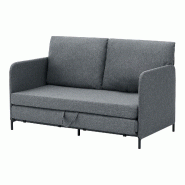 Helloshop26 - Canapé fauteuil 2 places convertible 78 x 125 x 67 cm gris foncé 03_0009128 - vert acier 3000224523597