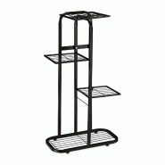 Helloshop26 - Étagère à plantes escalier moderne 81 x 44 x 24,5 cm pour fleurs en acier poudré noir 13_0010761 - noir métal 3000245405315