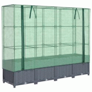 Helloshop26 - Jardinière bac lit surélevé plantes fleurs terrasse jardin surélevée avec housse aspect rotin 160 x 40 x 138 cm Blue 02_0038753 - 3 Helloshop26 - Jardinière bac lit surélevé plantes fleurs terrasse jardin surélevée avec housse aspect rotin 160 x 40 x 138 cm Blue 02_0038753 - 3