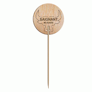 Marqueur cuisson Saignant bois 9,5cm - par 100