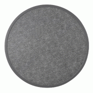 Plateau de table extérieur rond en verre trempé Bolero noir brossé bord gris 580mm - noir DL489