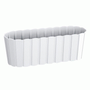 Prosperplast - Jardinière de balcon BOARDEE BASIC 7,9 L - 58,7x14,4x13 cm, blanche - blanc plastique ZA3251