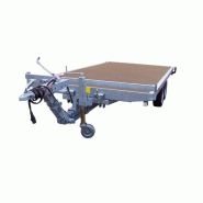 Remorque plateau roues dessous LIDER - Timon réglable - PTAC 3500 Kg - 2 essieux freinés - 406 x 215 cm - Référence 39550