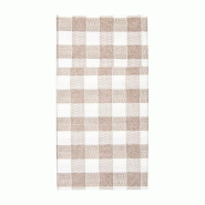Serviette-étui pour couverts intissé Vichy taupe 40x40cm - par 700