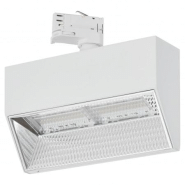 Spot sur rail tri-phasé lâche-mur, coloris blanc, sélecteur (3000k / 3500k / 4000k), (30w / 40w / 50w),