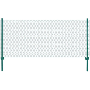 Vidaxl clôture en grillage métallique avec poteaux acier 25x0,75m vert 144609