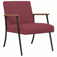 VidaXL fauteuil Bordeaux 59 x 75 x 78 cm tissu Modèle Vega Core Pro - 42017665