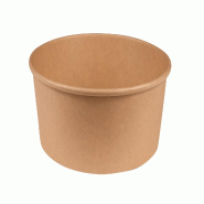Bol Salade Kraft Rond NOVABOWL - Capacité : 750ml- FORMAT CHR - Éco-conçu - Certifié Loi AGEC- Haute Résistance & micro-ondable - Lot de 1200 - b