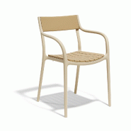 Chaise in & out madison slats - crème