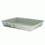 Corbeille carton rectangle "Ecailles" 36x27x6cm - par 30