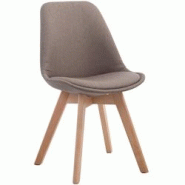 Décoshop26 - Chaise de salle à manger x1 design scandinave en tissu taupe et piètement à 4 pieds en bois clair 10_0003277 - 3000251493320 Décoshop26 - Chaise de salle à manger x1 design scandinave en tissu taupe et piètement à 4 pieds en bois clair 10_0003277 - 3000251493320