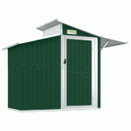 Helloshop26 - Abri de jardin cabane cabanon maison de stockage remise extérieur hangar outils robuste 270 x 130 x 208,5 cm acier 02_0022375 - acier 3