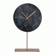 Horloge sur pied noir 25 cm - Rond Marbre Table Passion - noir 3106239541097 Horloge sur pied noir 25 cm - Rond Marbre Table Passion - noir 3106239541097