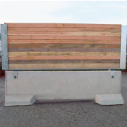 Palissade de chantier en bois horizontal