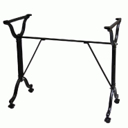 Piètement double Bistrot Ht73 en fonte noir pour table intérieure 110x70cm maxi