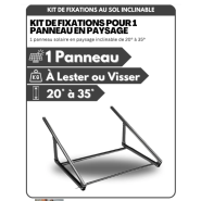 Support au sol, mural ou balcon pour 1 panneau solaire inclinable de 20° à 35° - SOLUSUN Support au sol, mural ou balcon pour 1 panneau solaire inclinable de 20° à 35° - SOLUSUN
