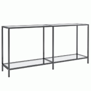 Table console Transparent 160x35x75,5 cm Verre trempé Modèle Orion Vintage Plus - verre 331698