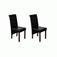 VidaXL Chaises à manger lot de 2 noir similicuir Modèle Orion Work Pro - 60623