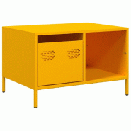 VidaXL Table basse jaune moutarde 68,5x50x43,5 cm acier laminé à froid Modèle Parfait Design - 851283