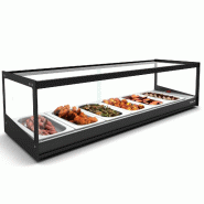 Vitrine chauffante LOGIC - Bain marie - 6 bacs GN 1/3 - CLO6BL | Sayl Barcelona