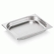 Bac inox perforé fond GN 1/2 H 40 mm 2 ltr GN ESSENTIALS lot de 6 - Was Germany - multi-matériau 4044925165990