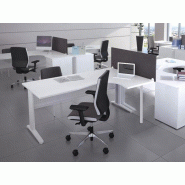 Grand bureau d'angle blanc en bois fabriqué en France Grand bureau d'angle blanc en bois fabriqué en France