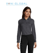 Chemise femme stretch en coton/élasthanne - Manches longues - BLAKE SOL'S - Ref: sol-01427_0