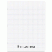 CONQUERANT Lot de 10 Cahier Sept PP piqué 24x32, 96p./48 feuilles 70g/m², Séyès, incolore - 3020120260785