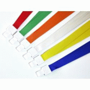Cordon mousqueton snap clip - Référence : IDP15 - Lot de 100 - Satiné - Anti-rotation - Compatible RFID