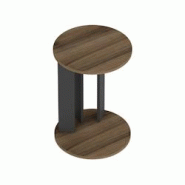Helloshop26 - Table d'appoint ronde effet noyer / anthracite 03_0008604 - 3001940347764 Helloshop26 - Table d'appoint ronde effet noyer / anthracite 03_0008604 - 3001940347764