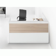 Banque d'accueil Vogue avec retour finition bois moderne design italien Banque d'accueil Vogue avec retour finition bois moderne design italien
