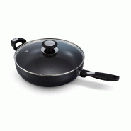 Sauteuse avec couvercle Pro induc 28 cm -  Noir Rond Aluminium Beka 52x28 cm - 3458160005996