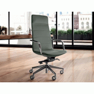 Fauteuil de direction Dioris - structure chromée - revêtement cuir pleine fleur - base chromée - fabriqué en Italie Fauteuil de direction Dioris - structure chromée - revêtement cuir pleine fleur - base chromée - fabriqué en Italie