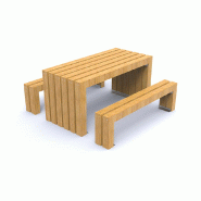 Table Pique-Nique Lacanau en Robinier - 1,60 x 0,75 x 0,78 m