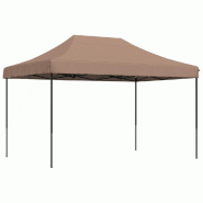 VidaXL Tente de réception pliable escamotable marron 410x279x315 cm Modèle AbriMelodie 358 - marron 4005012