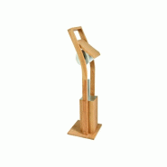 WellHome - Porte-rouleau avec brosse WC en bambou Ø20x73cm couleur beige - beige Bambou WH17054