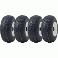 13x5.00-6 Pneus et jantes pour tondeuses à gazon Wanda P332, 25mm Roulements 6205 (Lot de 4) 13x5.00-6 Pneus et jantes pour tondeuses à gazon Wanda P332, 25mm Roulements 6205 (Lot de 4)