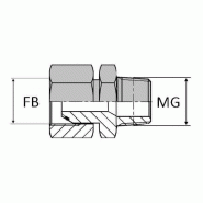 Adaptateur droit femelle tournant BSP x mâle gaz conique - 1" , 33.24 , 1" , 30.29