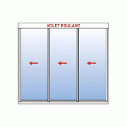 Baie Coulissante Alu 3 Vantaux KAWNEER (Ouvrant Principal Droit et Sens d'Ouverture vers la Gauche) + Volet Roulant Intégré - Référence: Coul Alu 3 vtx sens gauche + VRI Baie Coulissante Alu 3 Vantaux KAWNEER (Ouvrant Principal Droit et Sens d'Ouverture vers la Gauche) + Volet Roulant Intégré - Référence: Coul Alu 3 vtx sens gauche + VRI