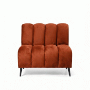Banquette de restaurant professionnelle CHR Cocoon velours casino terra cotta, 120 cm  France Mobilier CHR - 3760326528622