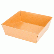 Barquette carrée Kraft 10,5x10,5x3,5cm - par 1000