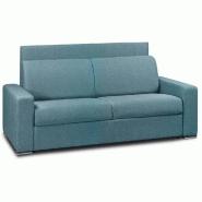 CANAPÉ LIT LEVALLOIS EXPRESS LATTES 120CM MATELAS 16CM TÊTE DE LIT INTÉGRÉE VELOURS  TURQUOISE