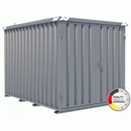 Container chantier - conteneur de stockage 3m - bungalow galvanisÉ dÉmontable - made in germany marque at outils -  sc-3